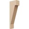 Ekena Millwork 3"W x 6"D x 18"H Thin Burlington Rough Cedar Woodgrain TimberThane Corbel, Primed Tan CORUR03X06X18BURRCPR - alternate 1